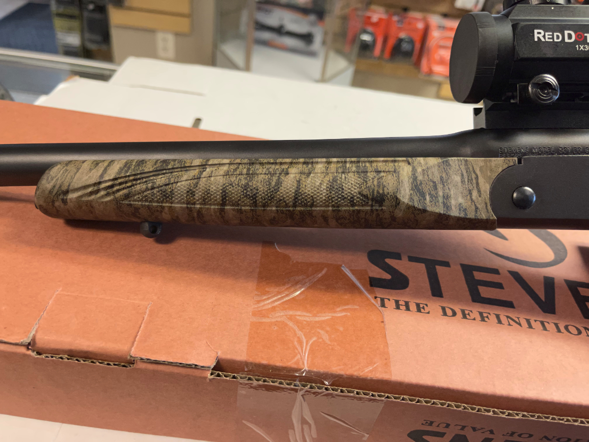 Savage 301 Turkey Xp 26 Inch Barrel Matte Black Mossy Oak Bottomland Right Hand 1x30mm Red Dot