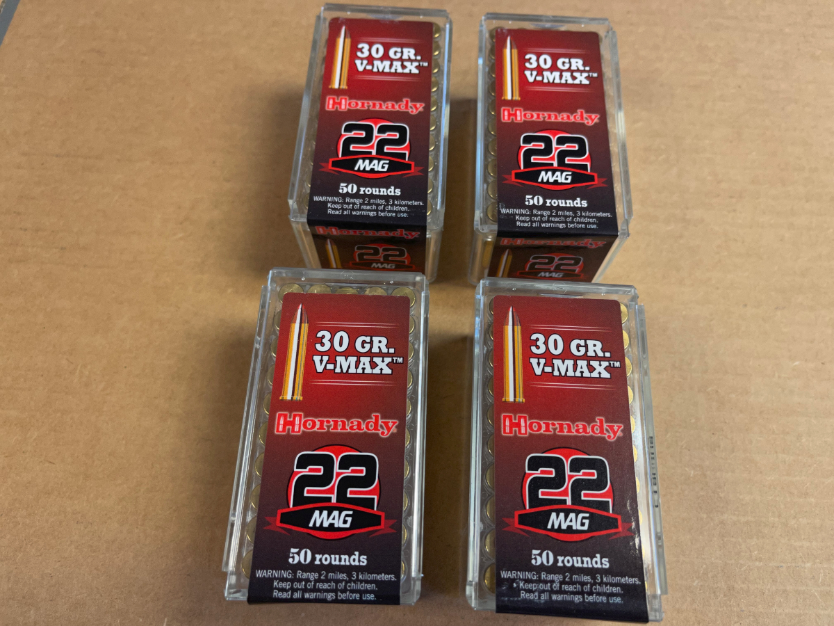 200 ROUNDS Hornady 83202 Varmint Express 22 Mag 30 gr V-Max NEW IN ...