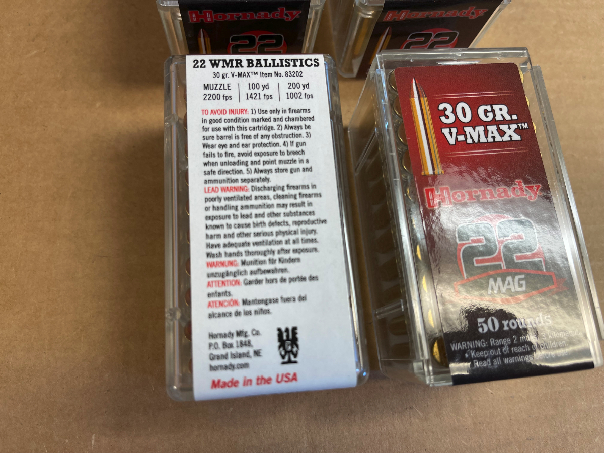 200 ROUNDS Hornady 83202 Varmint Express 22 Mag 30 gr V-Max NEW IN ...