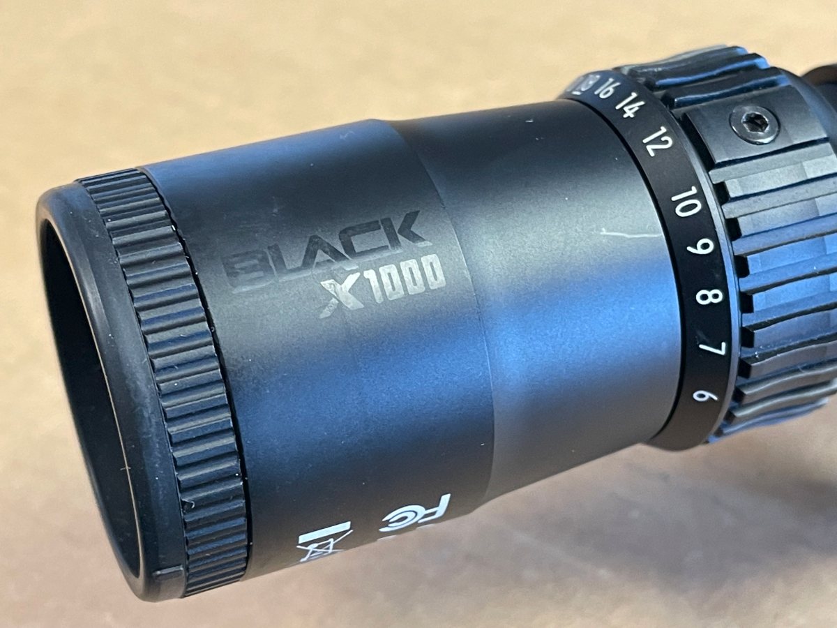 Nikon Black X1000 Rifle Scope 30mm Tube 624x 50mm Side Focus