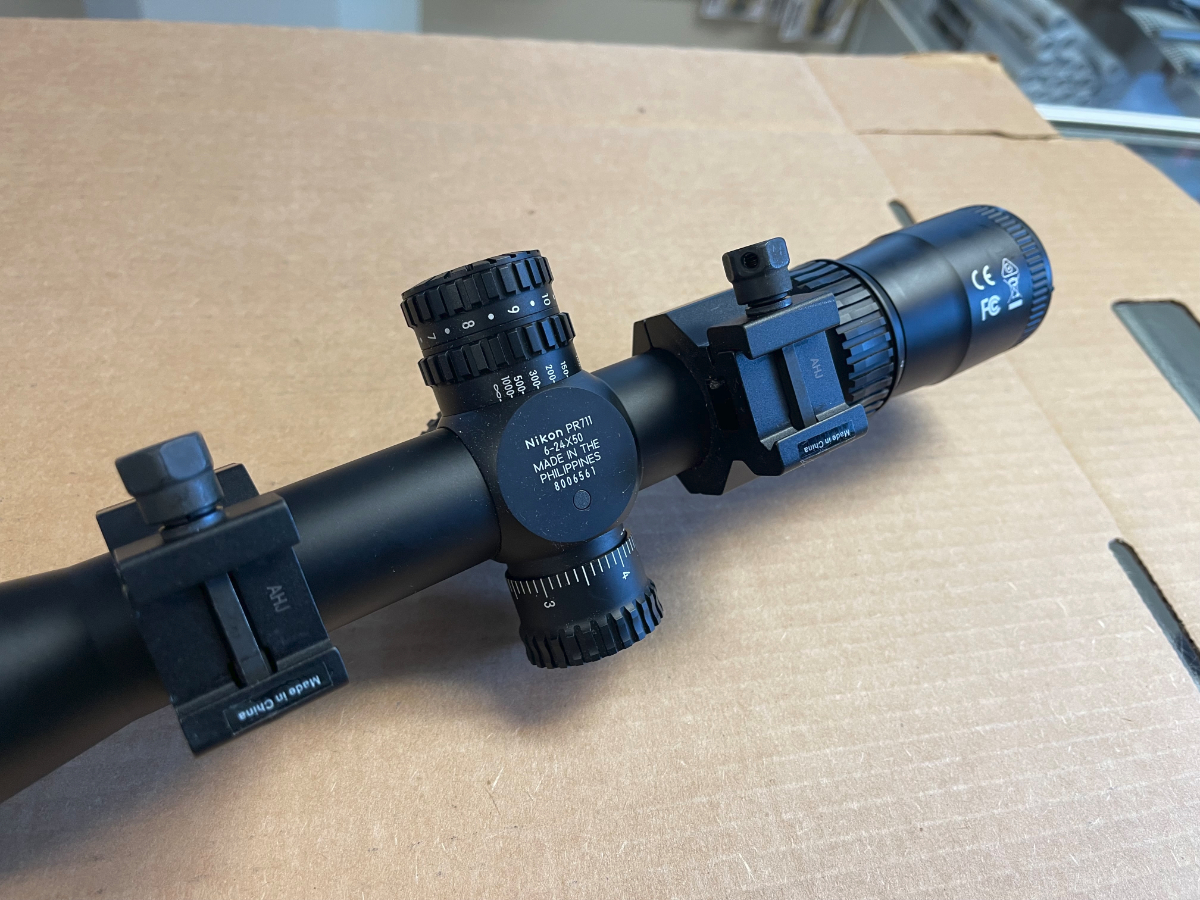 Nikon Black X1000 Rifle Scope 30mm Tube 624x 50mm Side Focus