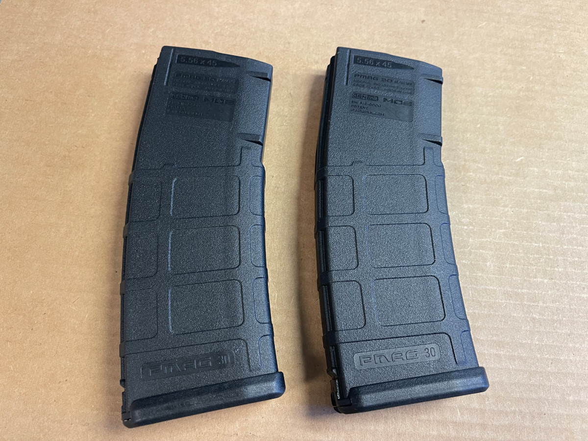 Two 30 Round Fully Loaded Magpul Pmags 60 Rounds 5.56 Green Tip Ammo ...