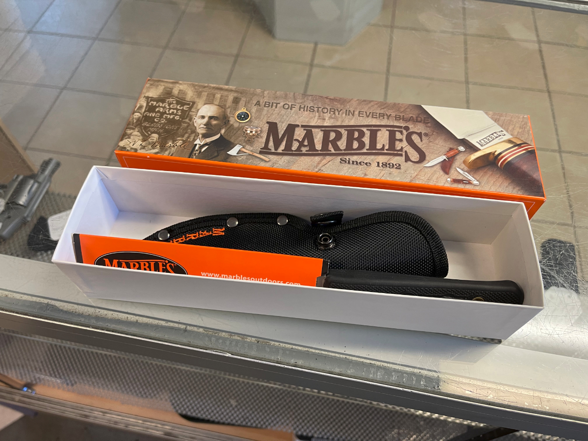 Marble`S Usa Plainsman Fixed Blade Hunting Knife With Sheath Gladstone