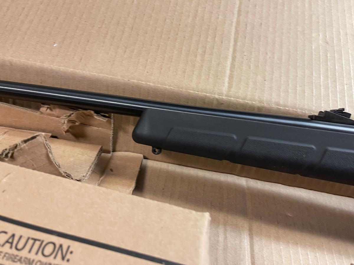 Savage Model A22 SemiAuto Rifle Synthetic Stock Open Sights And Scope