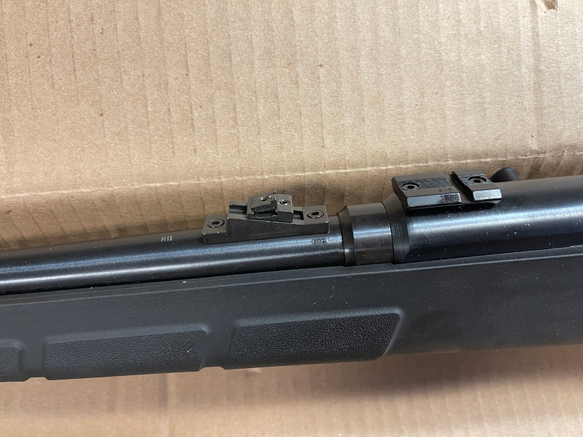 Savage Model A22 SemiAuto Rifle Synthetic Stock Open Sights And Scope