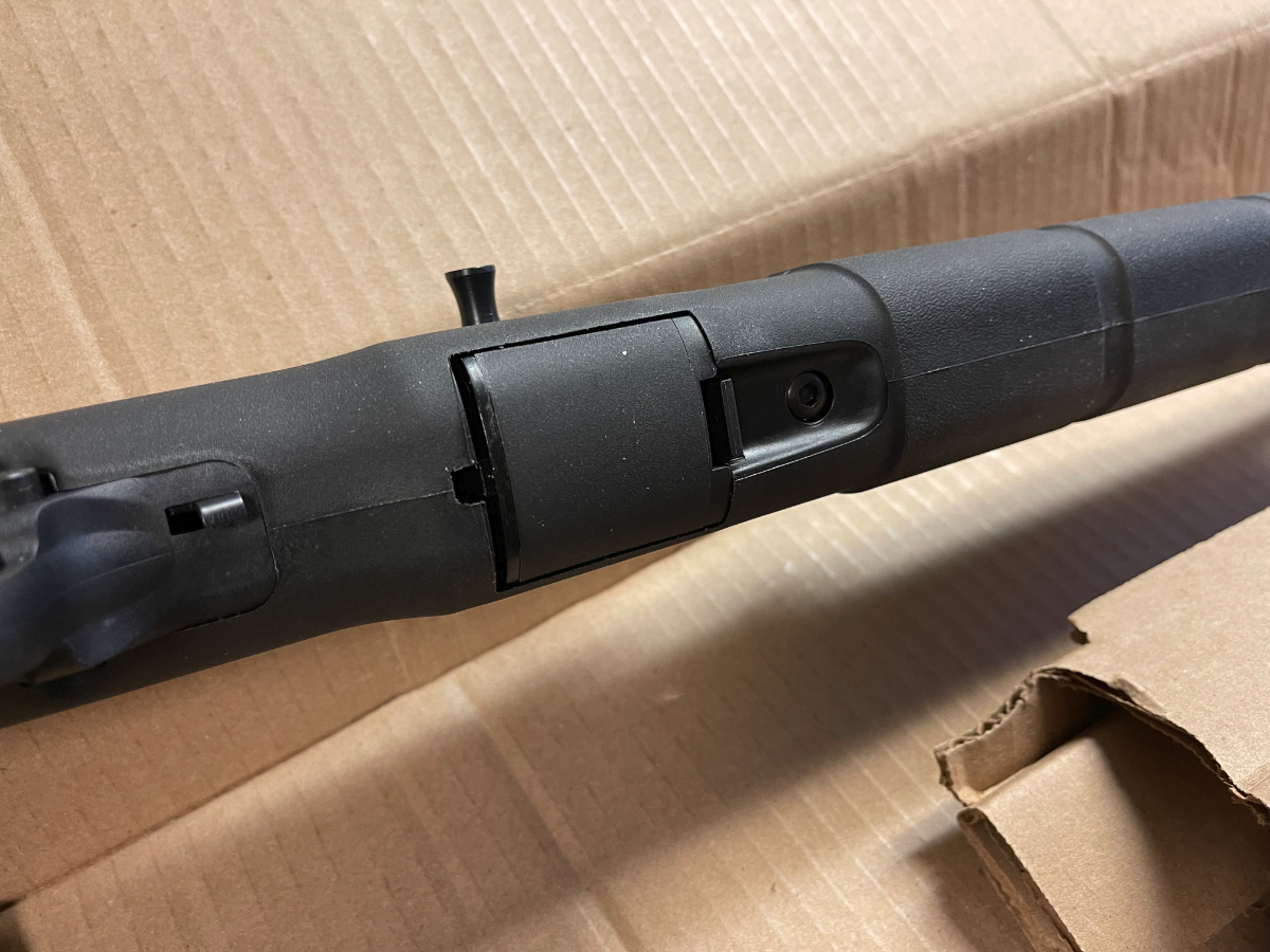 Savage Model A22 SemiAuto Rifle Synthetic Stock Open Sights And Scope