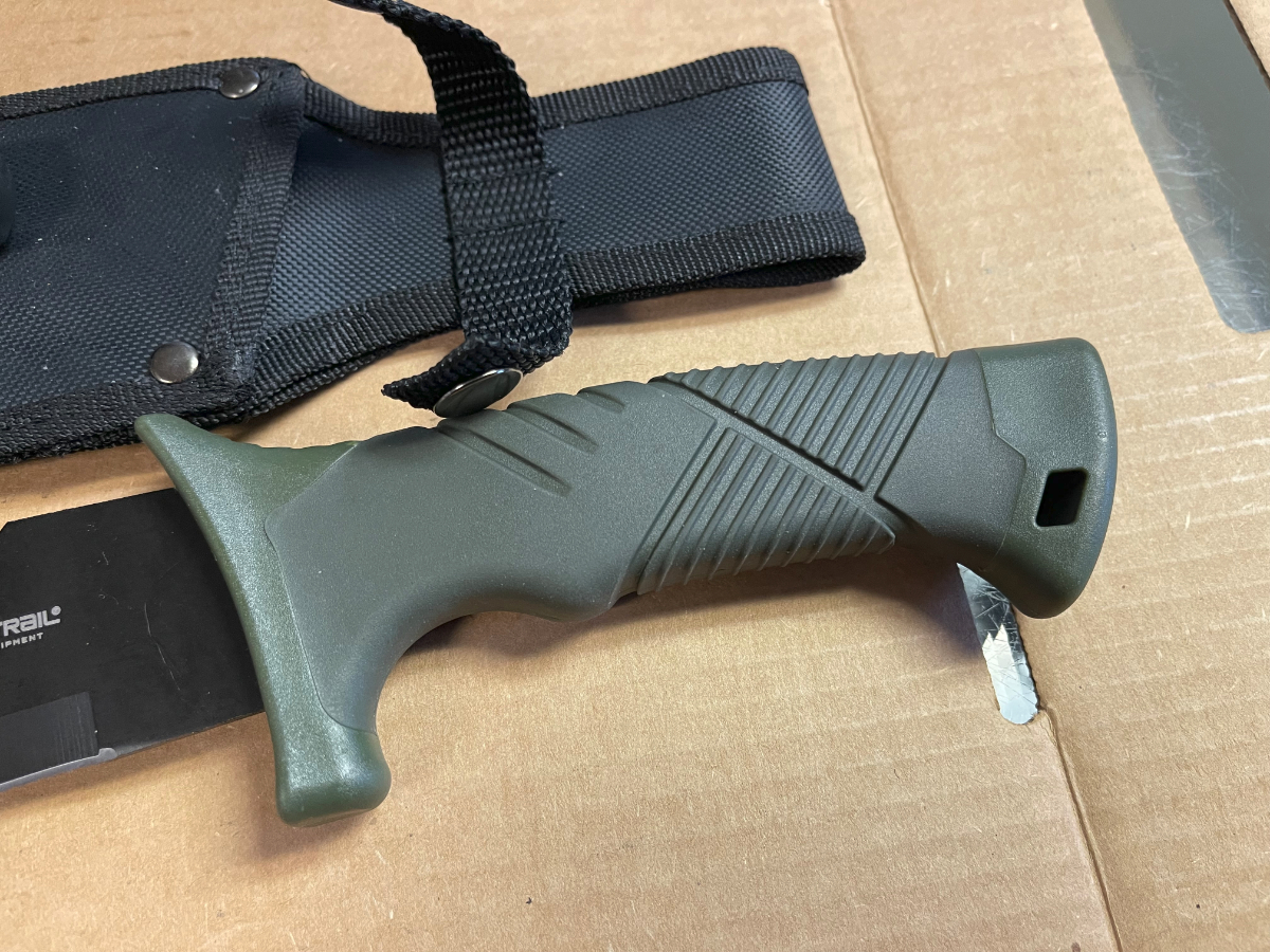 Ozark Trail 10 Inch Machete With Saw Teeth, Fire Starter And Sheath New