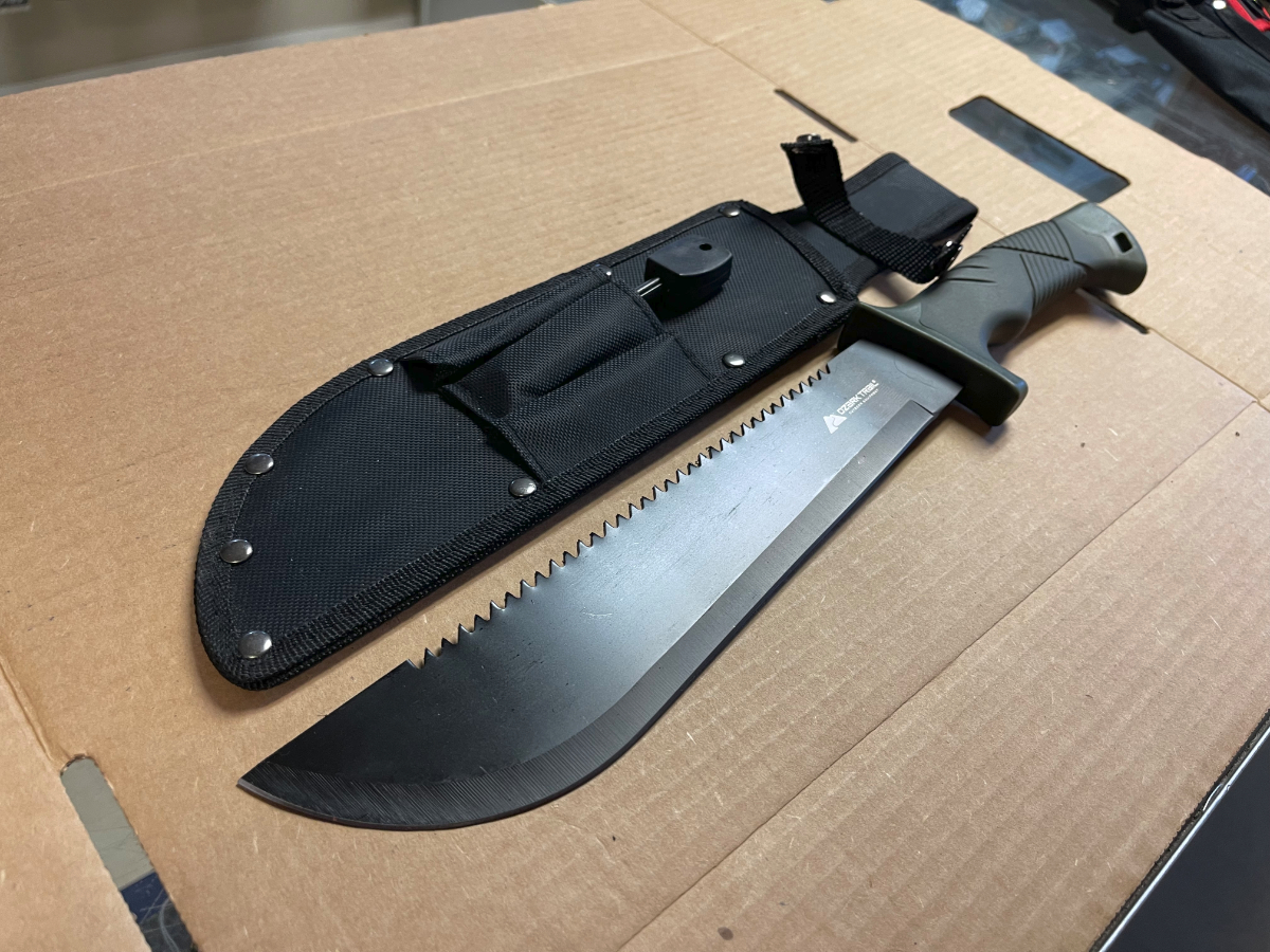 Ozark Trail 10 Inch Machete With Saw Teeth, Fire Starter And Sheath New