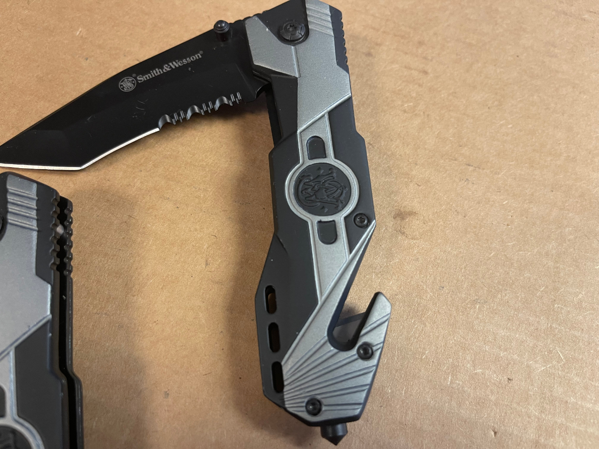 Two Smith & Wesson Tac Ops Multi Purpose Folding Knives New For Sale at