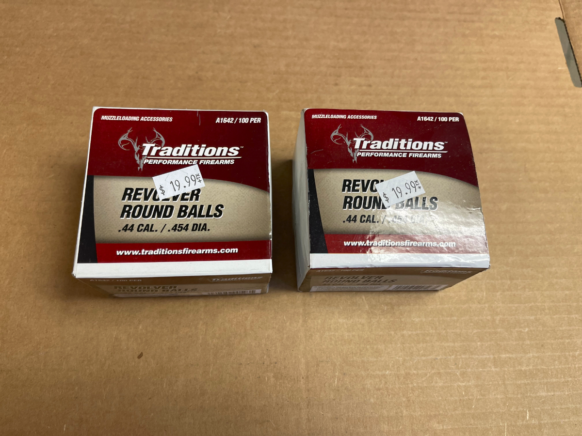 200 Rounds Traditions Revolver 44 Caliber Round Balls New In Boxes .44 