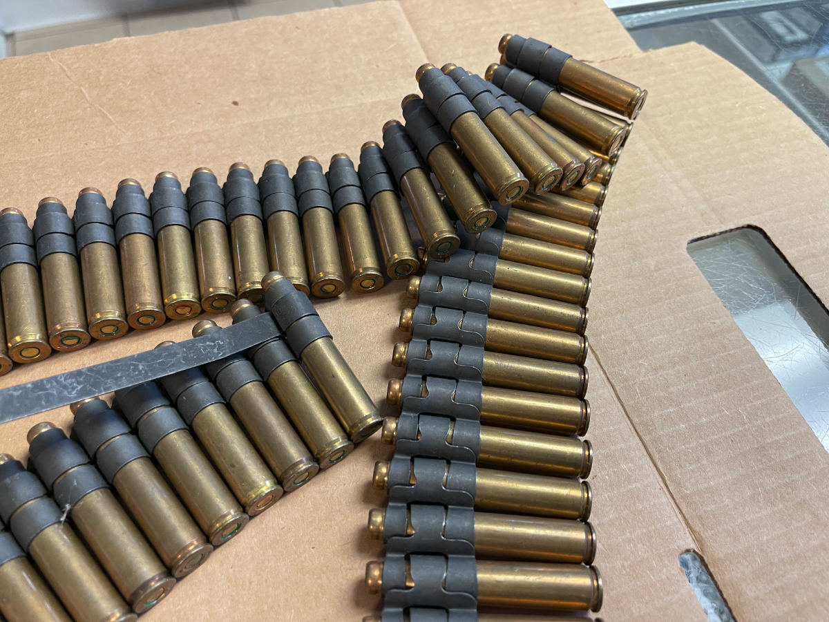 126 Rounds 30-06 M1 Garand Blanks All Linked Excellent .30-06 ...