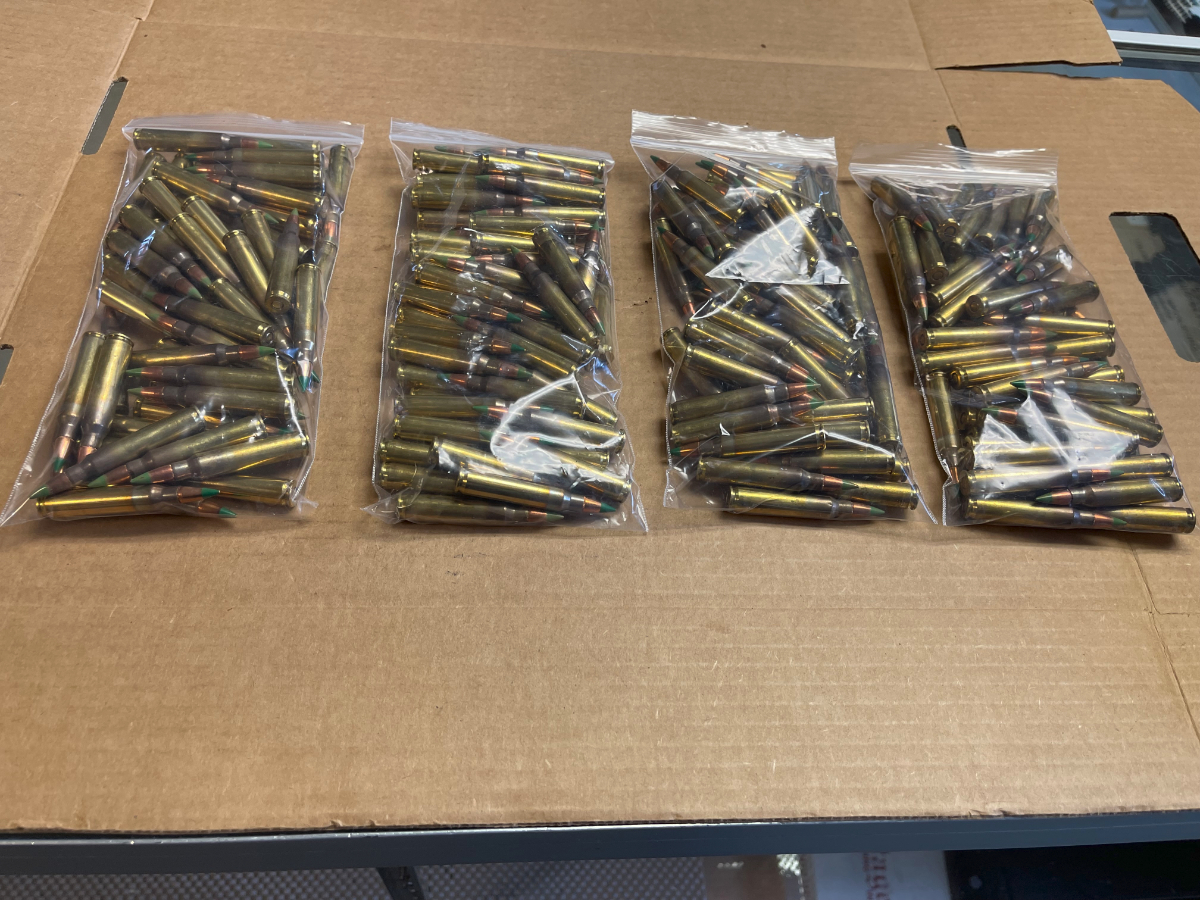 200 rounds green tip 5 56 62 grain ammunition in loose 50 round bags