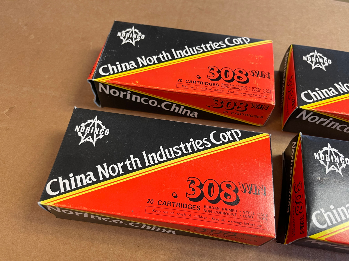 100 rounds norinco 7 62 nato 308 win berdan primed non corrosive new in
