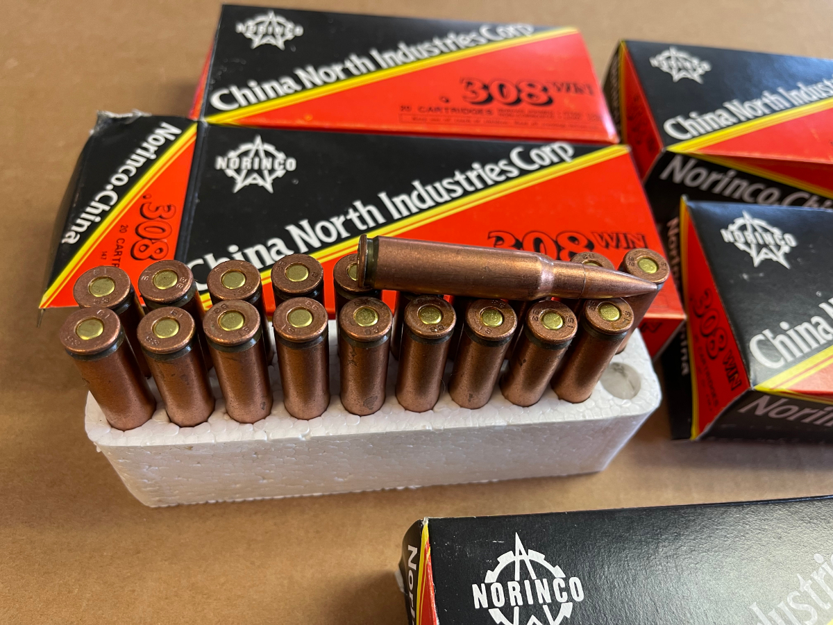 100 rounds norinco 7 62 nato 308 win berdan primed non corrosive new in