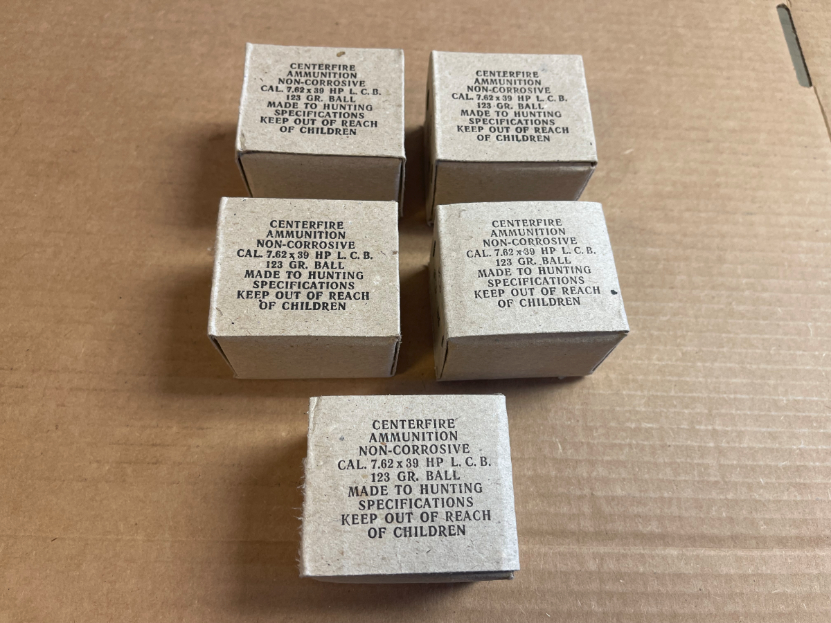 100 rounds 7 62x39 hollow point 123 gr non corrosive ammunition nice 7