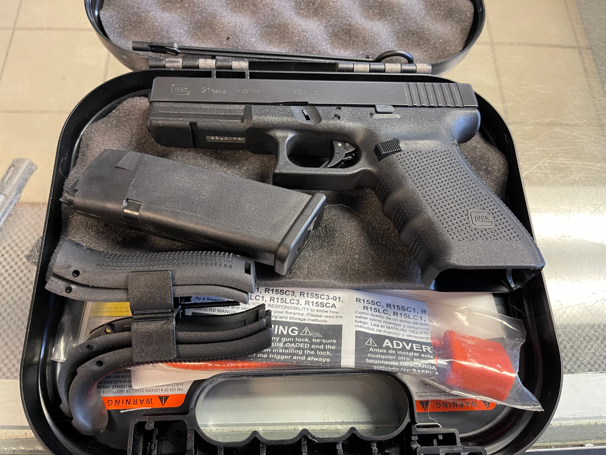 Glock Model G21 Semi-Auto Pistol 4.61 Inch Barrel 13+1 Magazine With ...