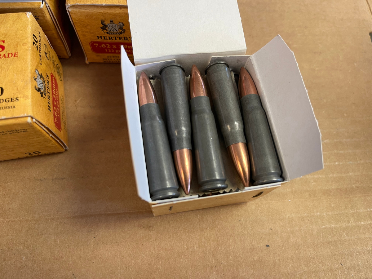240 rounds herters 7 62x39 122 grain fmj rifle ammunition new in boxes