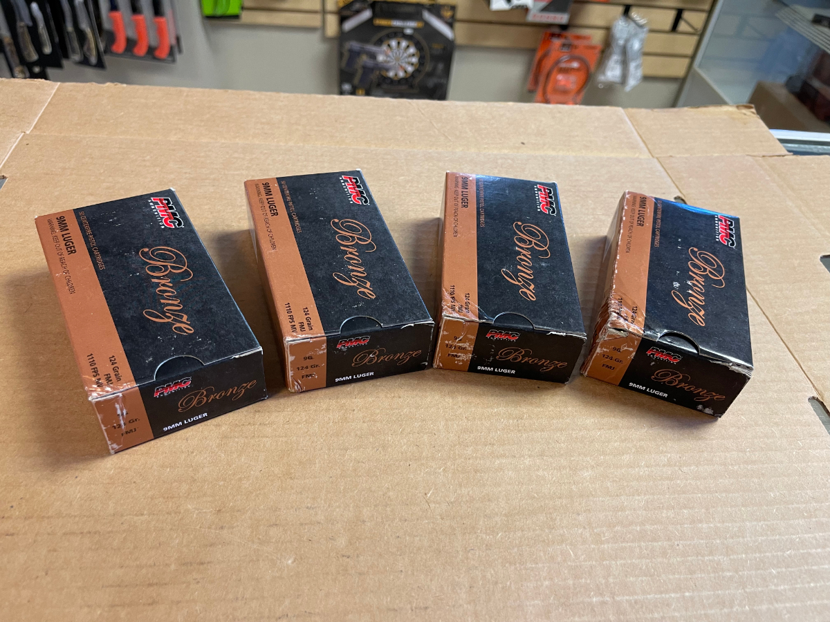 200-rounds-pmc-bronze-9mm-124-grain-fmj-new-in-boxes-9mm-luger-for-sale