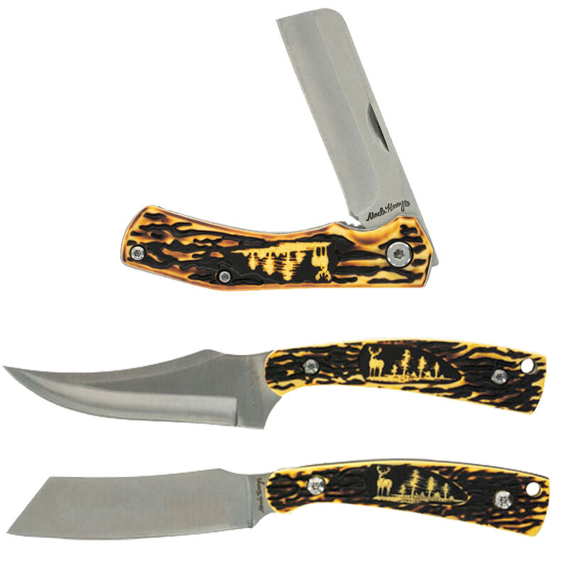 Schrade Uh 3 Piece Hunting Knife Set Game Processing Stainless Steel