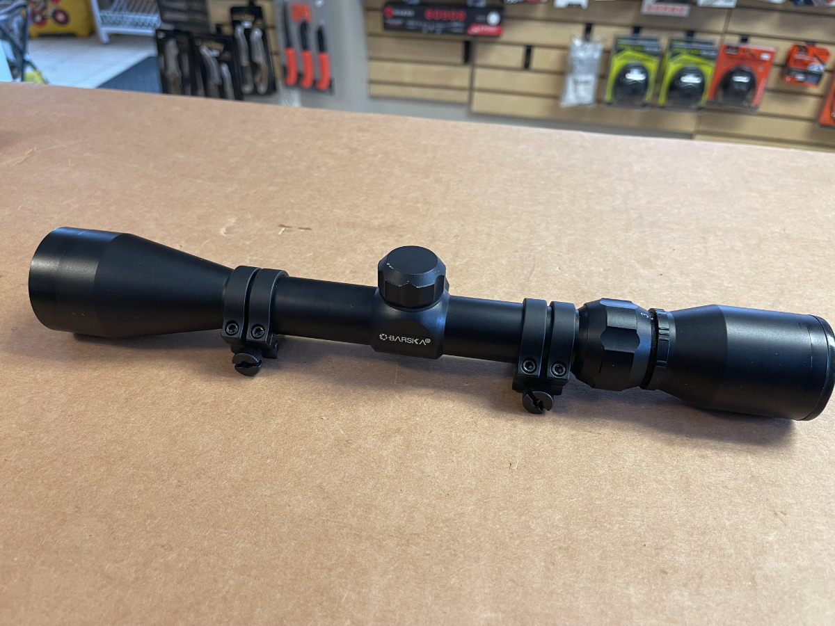 Barska 3-9x40 Rifle Scope With Rings Nice Clear Optics Very Good Used ...