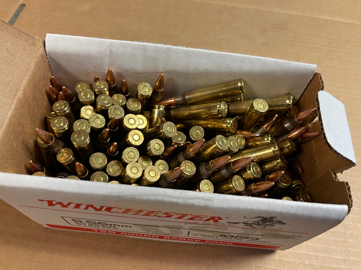 150 rounds winchester ammo usa 5 56x45mm nato 55 gr 3270 fps full metal