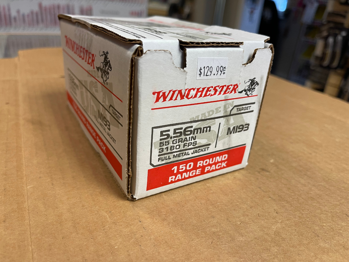 150 Rounds Winchester Ammo Usa 5.56x45mm Nato 55 Gr 3270 Fps Full Metal ...