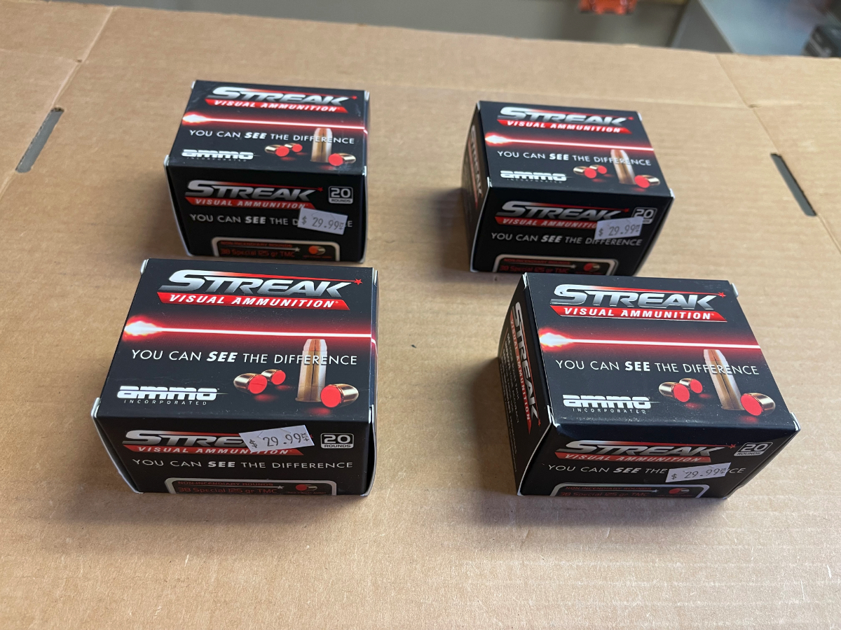 80 Rounds Ammo Inc 38125tmcstrkred Streak Visual 38 Special 125 Gr 947 ...