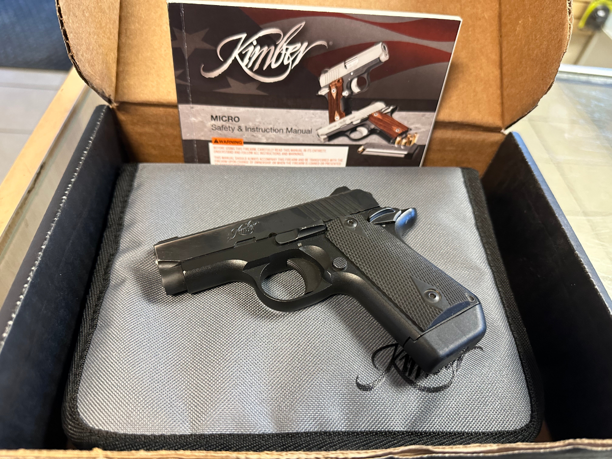 Kimber MODEL Micro Black Pistol 1911 Style single-action trigger 2.75 Inch Barrel Good Condition .380 ACP - Picture 1