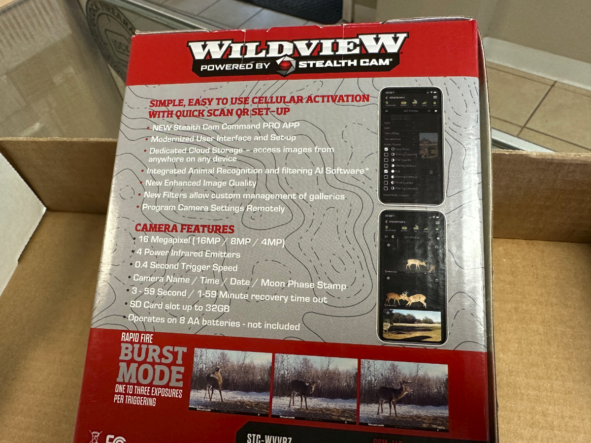 Stealth Cam Wildview Relay Cellular Trail Camera 16mp Verizon Carrier