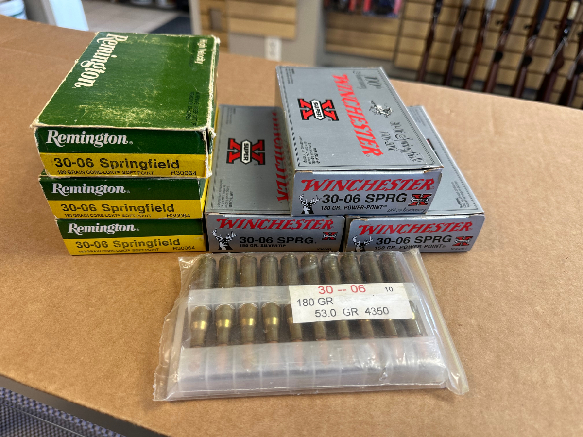 129 ROUNDS ASSORTED 30-06 RIFLE AMMUNITION ALL NEW IN BOXES WINCHESTER ...