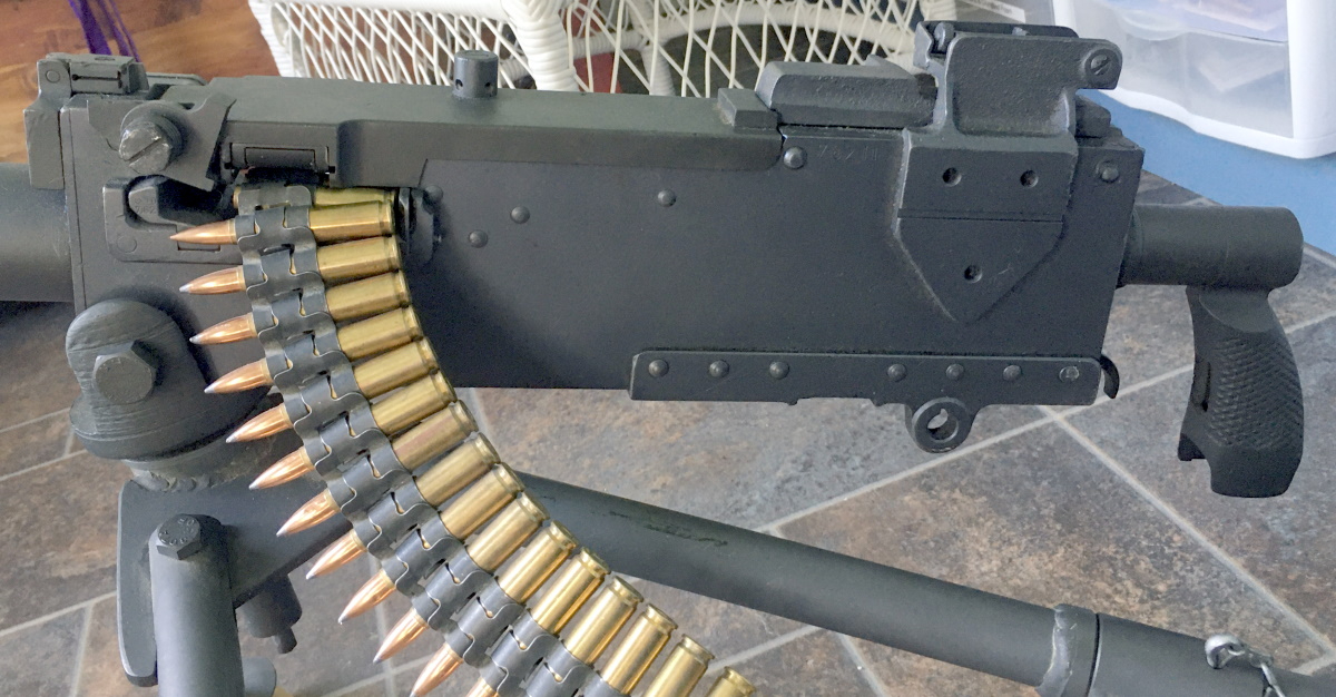 Privately Made Browning 1919A4 Semi Auto Machine Gun with Tripod, Links