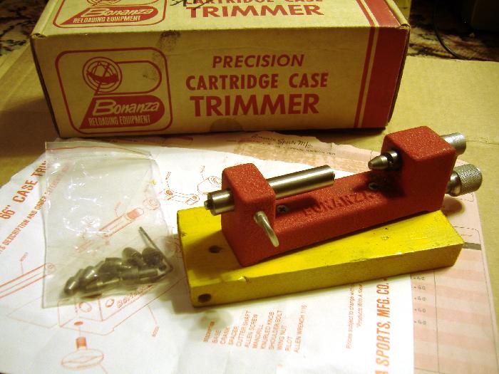 Bonanza Cartridge Case Trimmer with 8 Pilots