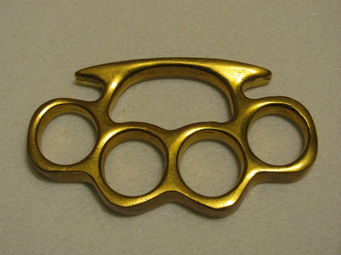 Real Brass Knuckles Solid Brass Knuckledusters For Sale at GunAuction ...