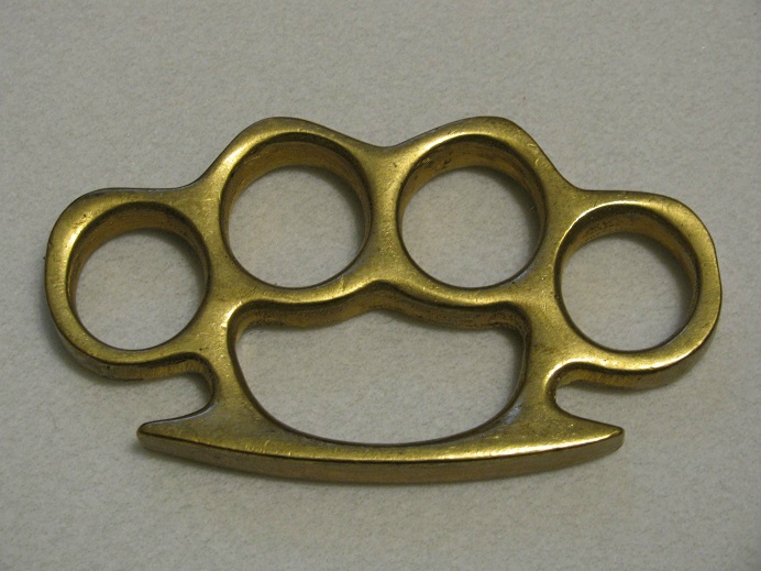 Real Brass Knuckles Solid Brass Knuckledusters For Sale at GunAuction ...