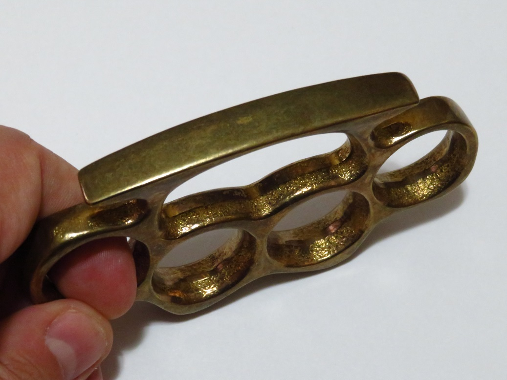 Vintage Real Brass Knuckles Solid Brass Knuckledusters For Sale at