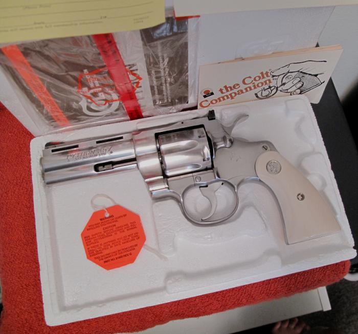 Colt Python 4 Ss Ivory Grips Boxpapers For Sale At 9103721 7017