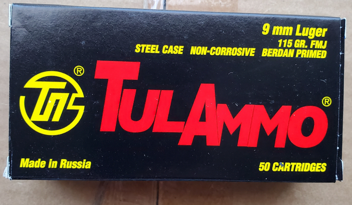 The tula cartridge works 1000 rounds of tula tulammo 115 grain 9mm