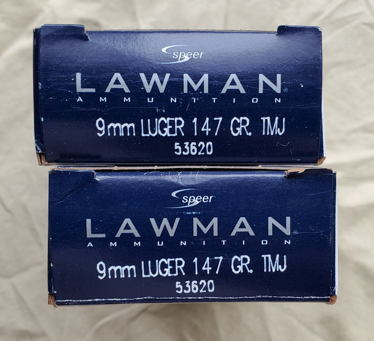 Speer 100 rounds Lawman 9mm luger 147 gr TMJ 53620