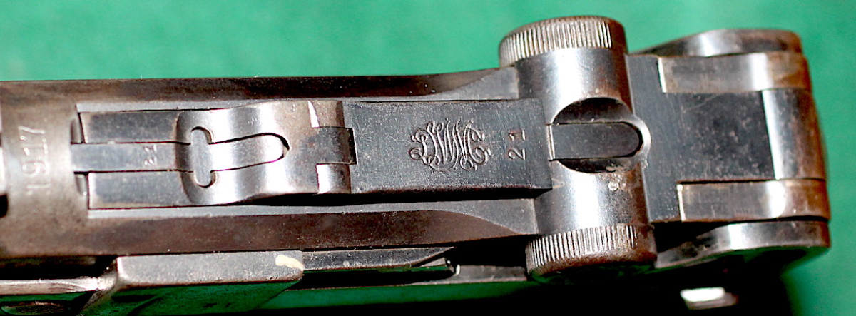 Mauser ARTILLERY LUGER 1917 DMW STOCK SLOT MATCHING 9MM ONE MAG ADJUSTABLE TANGENT REAR SIGHT 9mm Luger - Picture 9