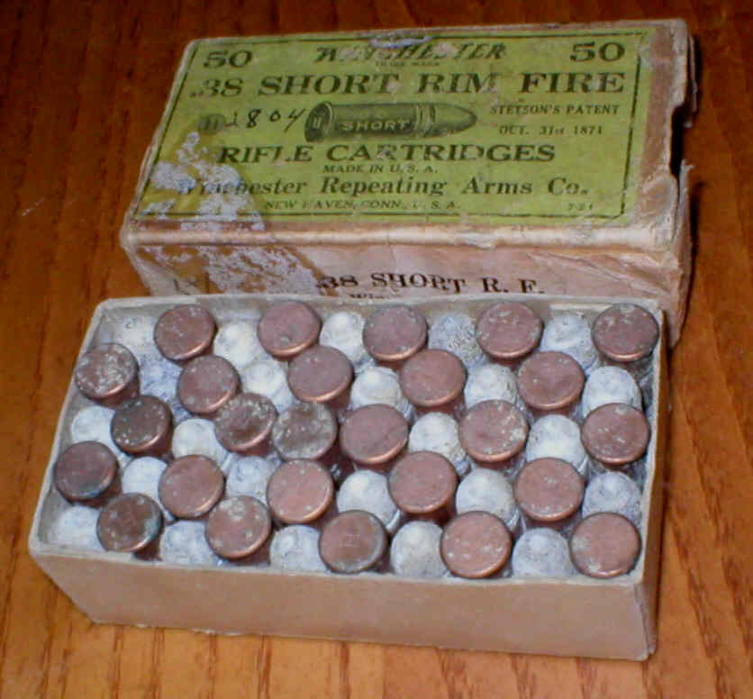 Winchester 38 Short Rimfire 2 Pc Box