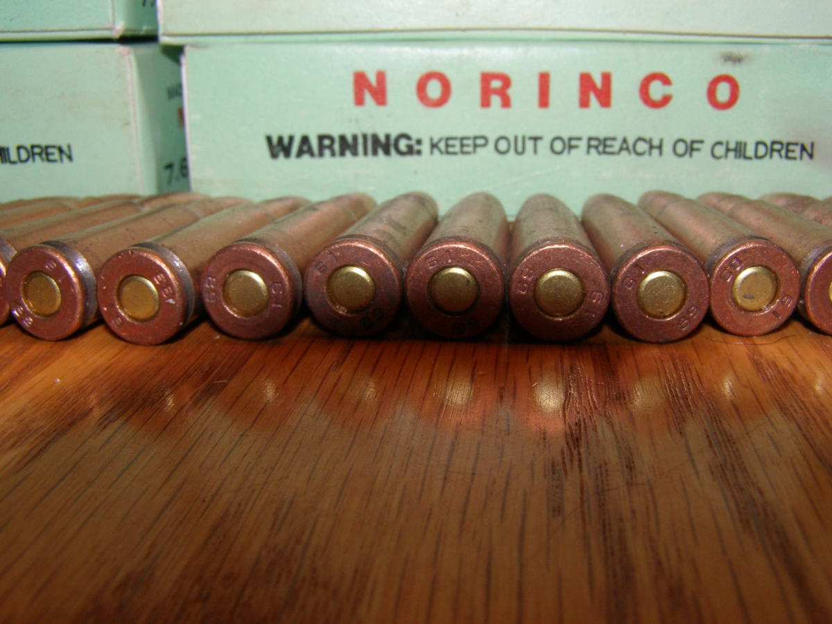 Norinco 7 62x39 steel core bullet non corrosive green box 500