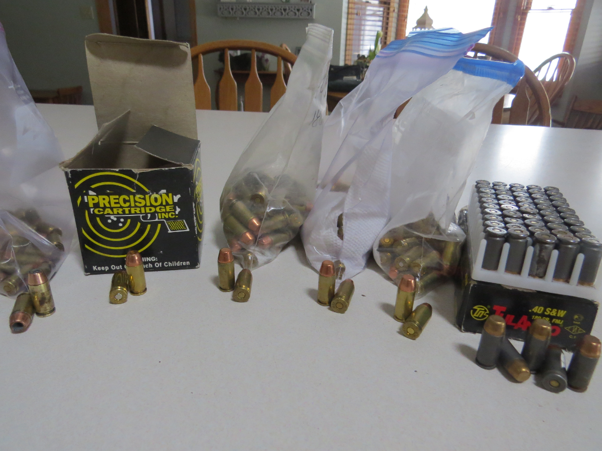 Precision Cartridge .40 Caliber 180 grain ammo- 273 rounds .40 S&W ...