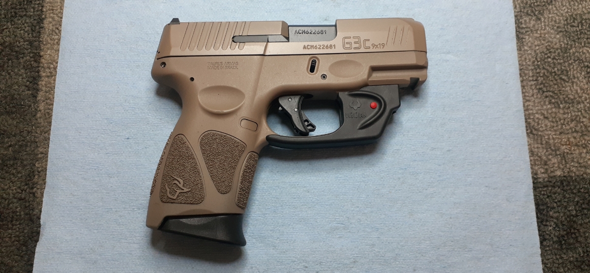 Taurus Model G3c With Viridian Red Laser Fde Cerakote Finish Very Good Condition 9mm Luger 3566