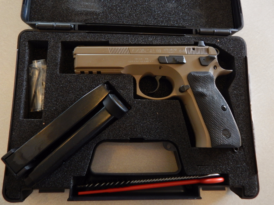 CZ-USA - CZ 75 SP-01 TACTICAL FDE 9MM W/ NIGHT SIGHTS, NIB, - Picture 1