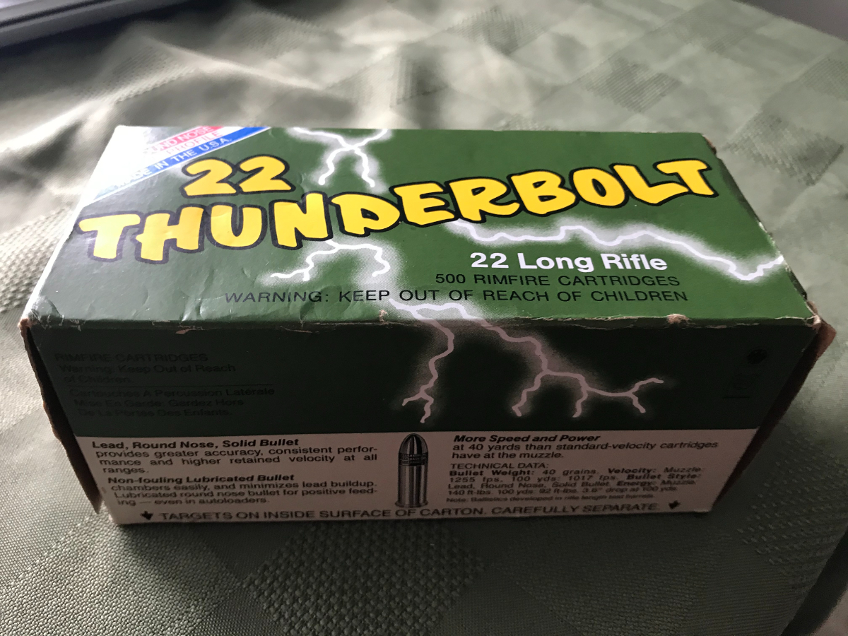 22 Thunderbolt Remington Brick Of 500 Rounds 22 Long Rifle Hi Speed Rimfire Cartridges 22 Long 6979