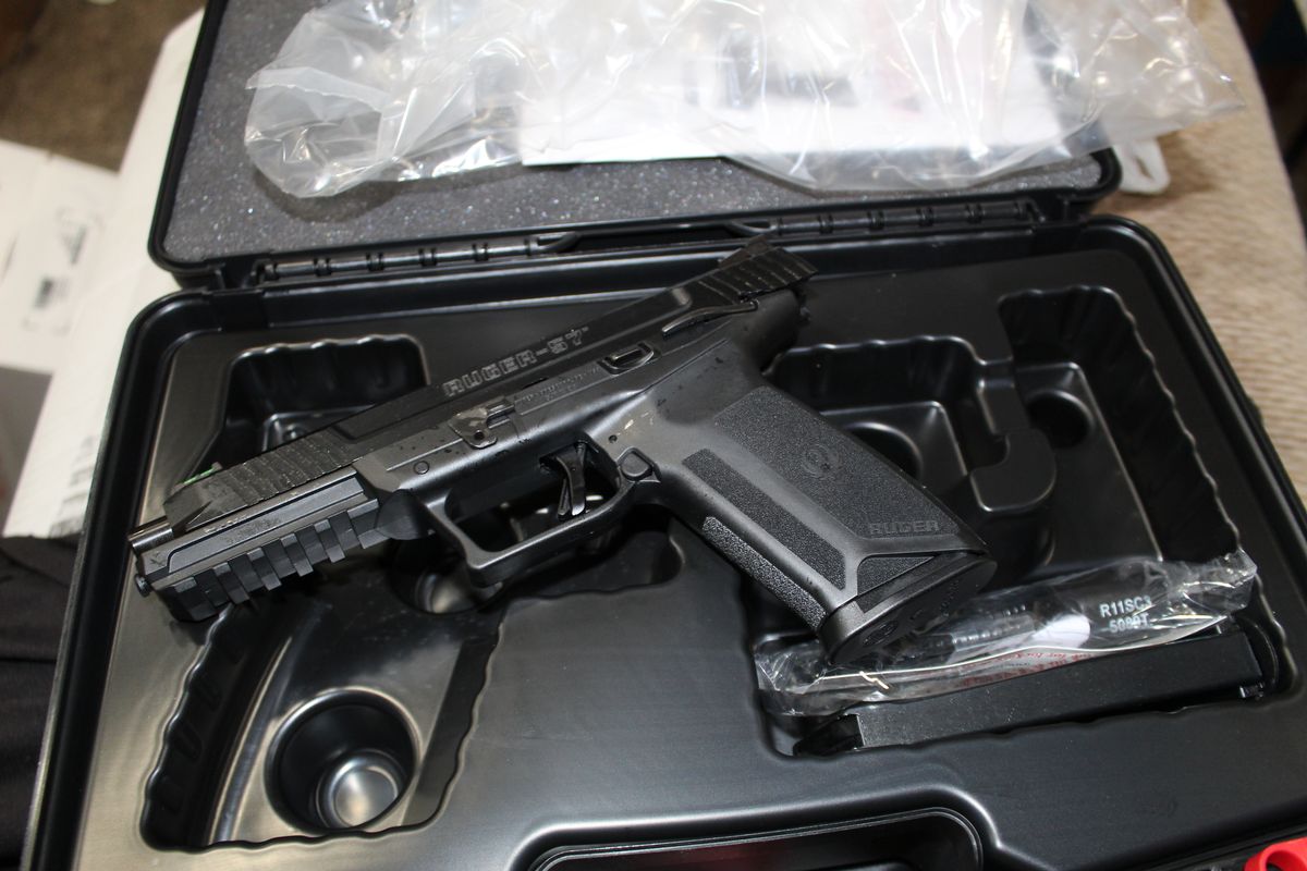 Ruger 57 in 5 7 x 28 caliber with laser with 20 rd mag no reserve 5