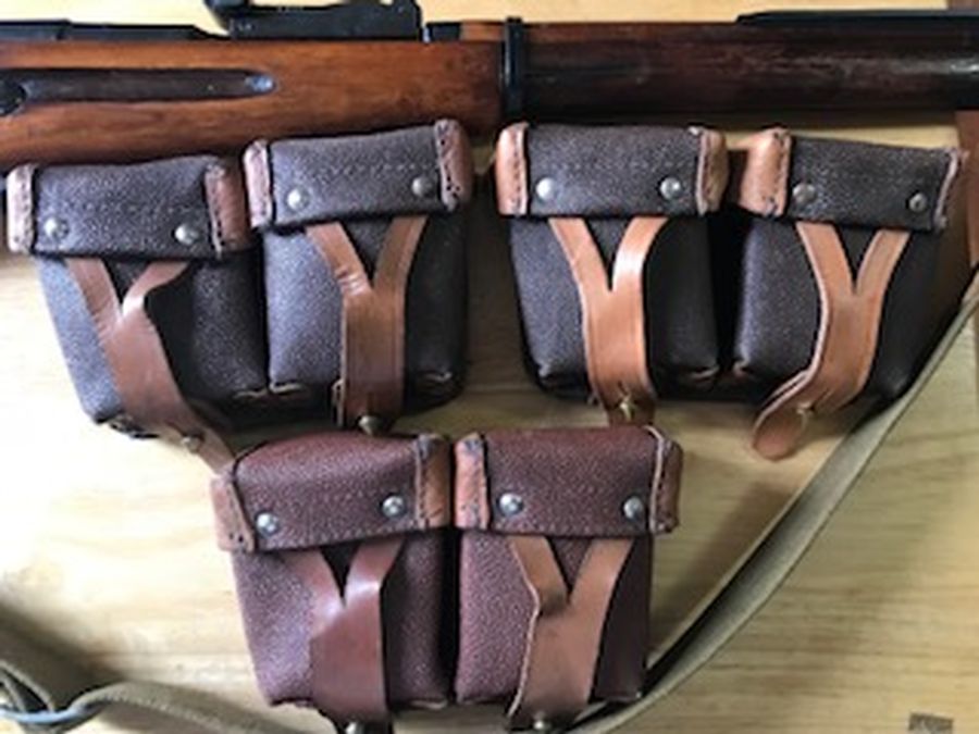 3 Mosin Nagant Double Ammo Pouches 7.62x54r 91/30 M44 M3 For Sale at