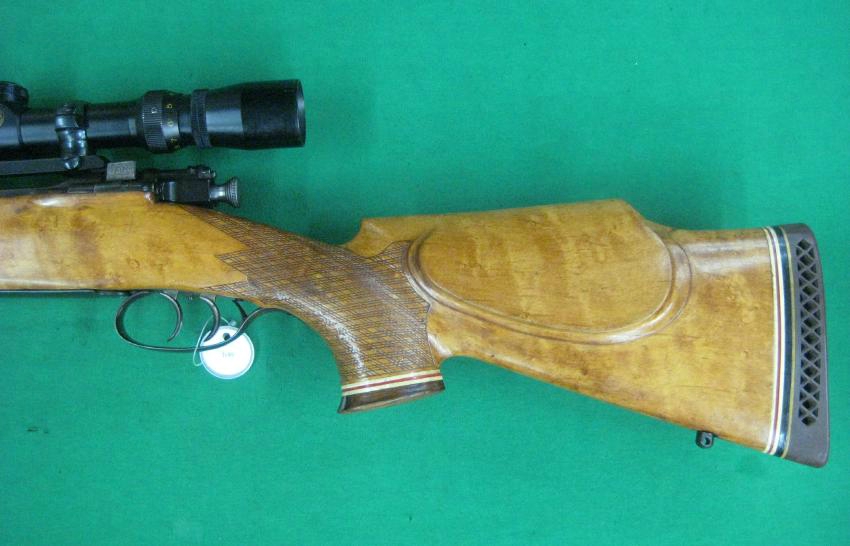 CUSTOM SPRINGFIELD 1903 BOLT ACTION RIFLE BIRDS EYE MAPLE MANNLICHER STOCK - ROSEWOOD WIDEVIEW SCOPE REDFIELD DOUBLE SET TRIGGERS - Picture 3