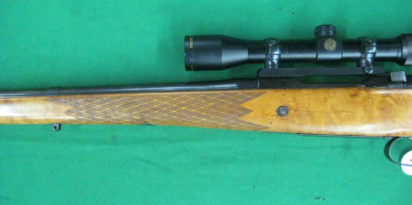 CUSTOM SPRINGFIELD 1903 BOLT ACTION RIFLE BIRDS EYE MAPLE MANNLICHER STOCK - ROSEWOOD WIDEVIEW SCOPE REDFIELD DOUBLE SET TRIGGERS - Picture 4