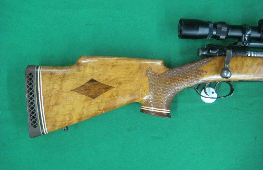 CUSTOM SPRINGFIELD 1903 BOLT ACTION RIFLE BIRDS EYE MAPLE MANNLICHER STOCK - ROSEWOOD WIDEVIEW SCOPE REDFIELD DOUBLE SET TRIGGERS - Picture 6